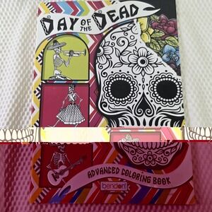 Day Of The Dead Sugar Skulls Coloring Book 15 pages by Brilliant Escapes